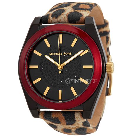 michael kors channing leopard print watch|Michael Kors leopard print watch.